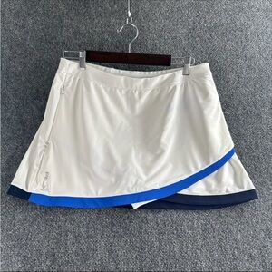 Polo by Ralph Lauren White and Blue Mini Skirt